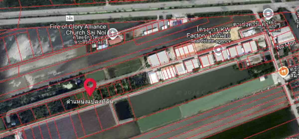 ที่ดิน 120 ตร.ว. ใกล้ KW Factory ไทรน้อย             รูปที่ 1