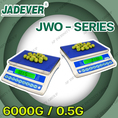 เครื่องชั่งตั้งโต๊ะ 6 กิโลกรัม อ่านค่าความละเอียด 0.5 กรัม ยี่ห้อ JADEVER รุ่น JWO-SERIES