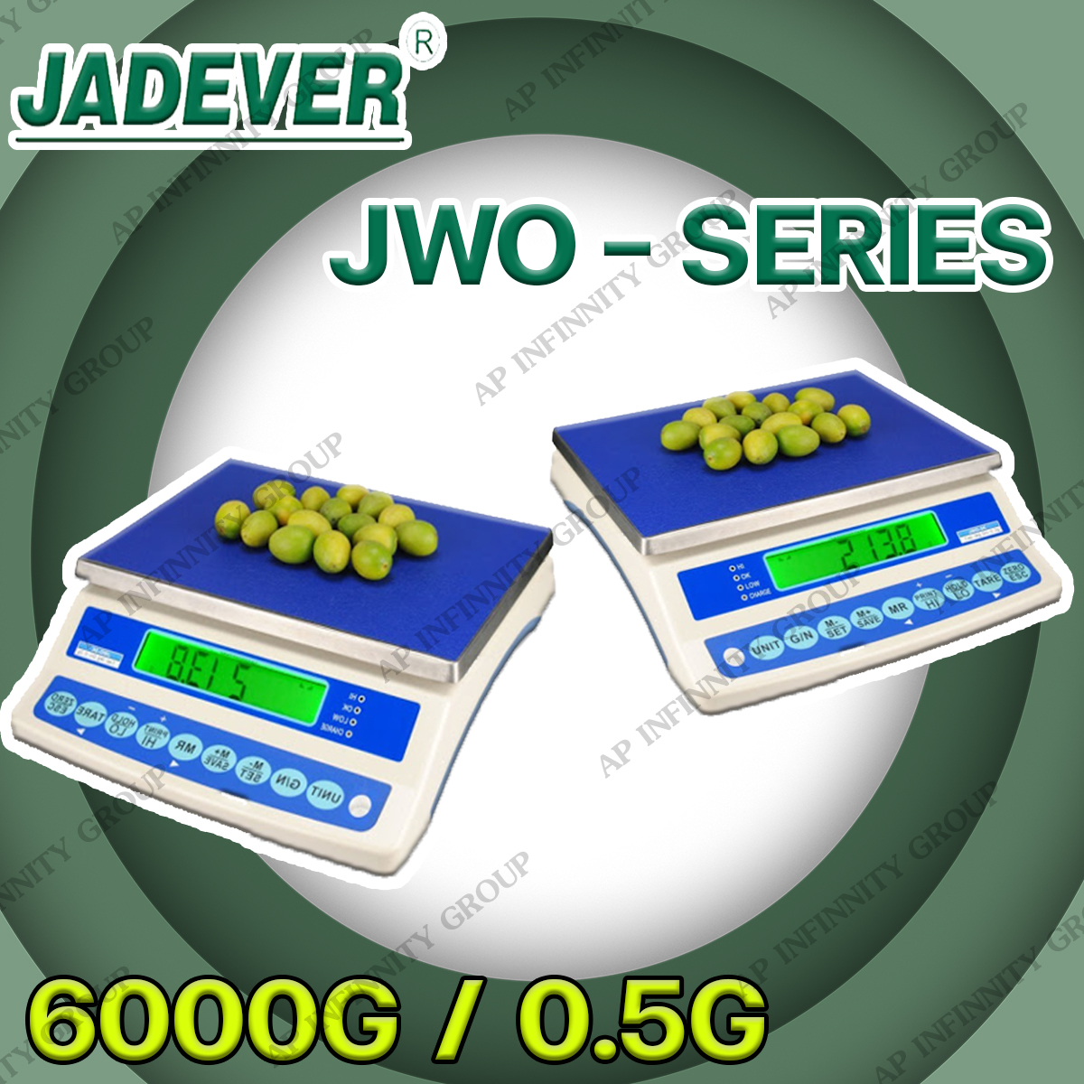 เครื่องชั่งตั้งโต๊ะ 6 กิโลกรัม อ่านค่าความละเอียด 0.5 กรัม ยี่ห้อ JADEVER รุ่น JWO-SERIES รูปที่ 1