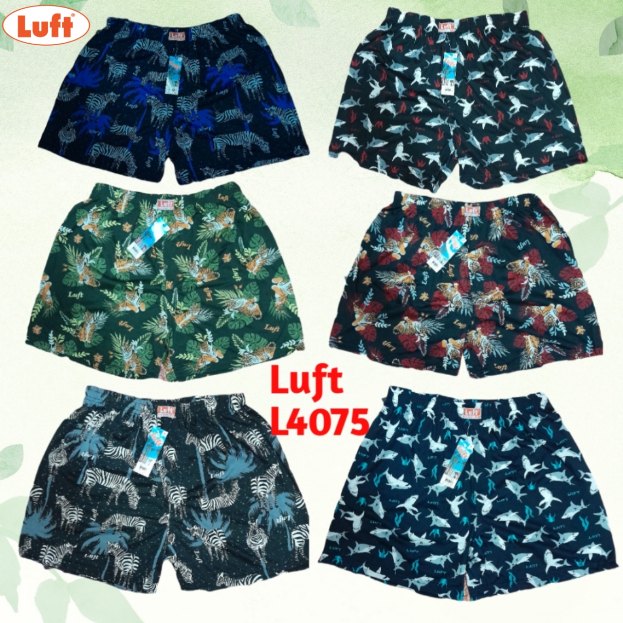 LUFT KNITTED BOXER กางเกงบ๊อกเซอร์ลายพิมพ์  รูปที่ 1