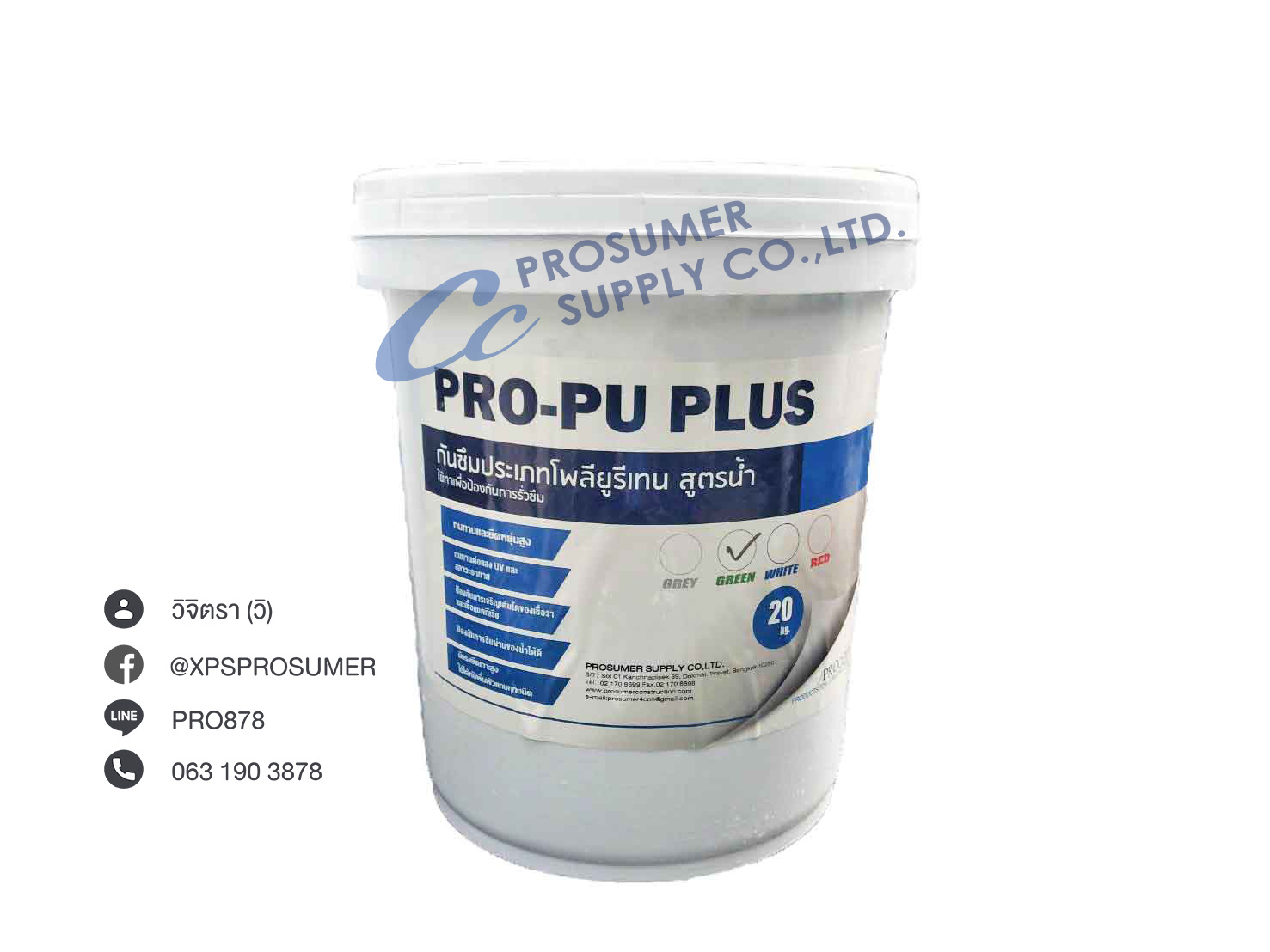 โพลียูรีเทน สำหรับทำกันซึม (PRO-PU PLUS) รูปที่ 1