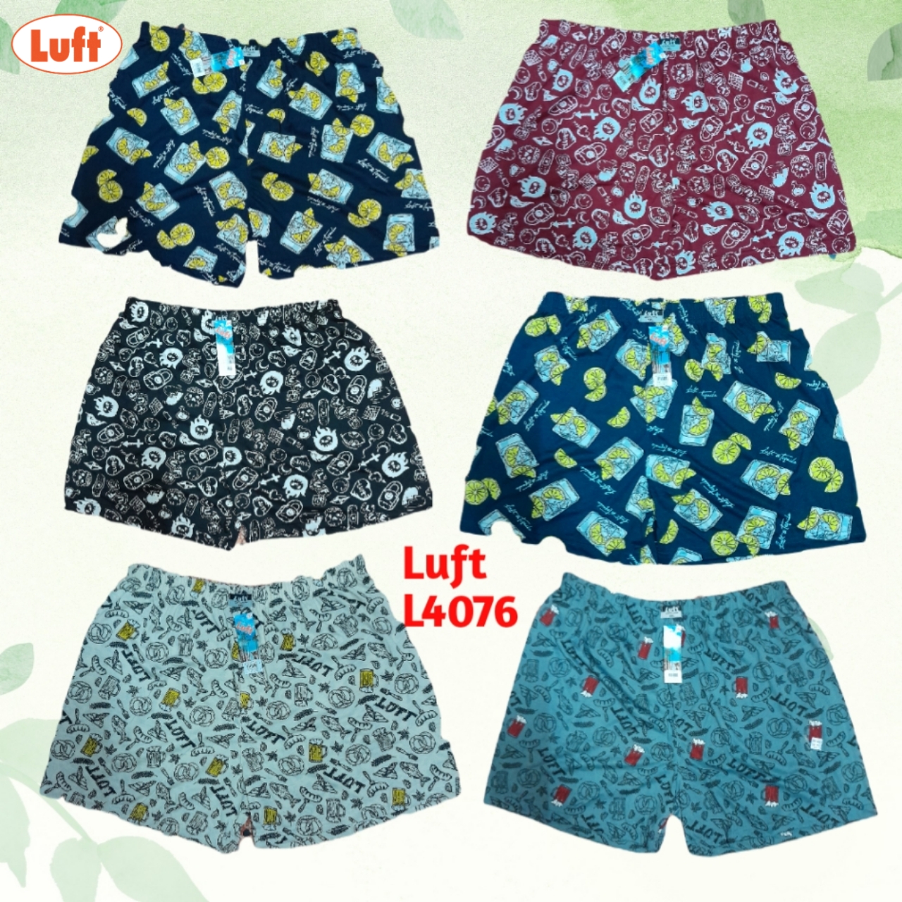 LUFT KNITTED BOXER กางเกงบ๊อกเซอร์ลายพิมพ์  รูปที่ 2