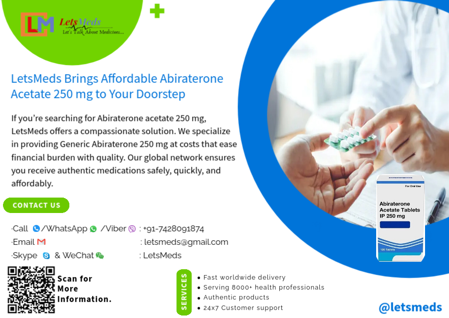 LetsMeds Brings Affordable Abiraterone Acetate 250 mg to Your Doorstep in the Philippines รูปที่ 1