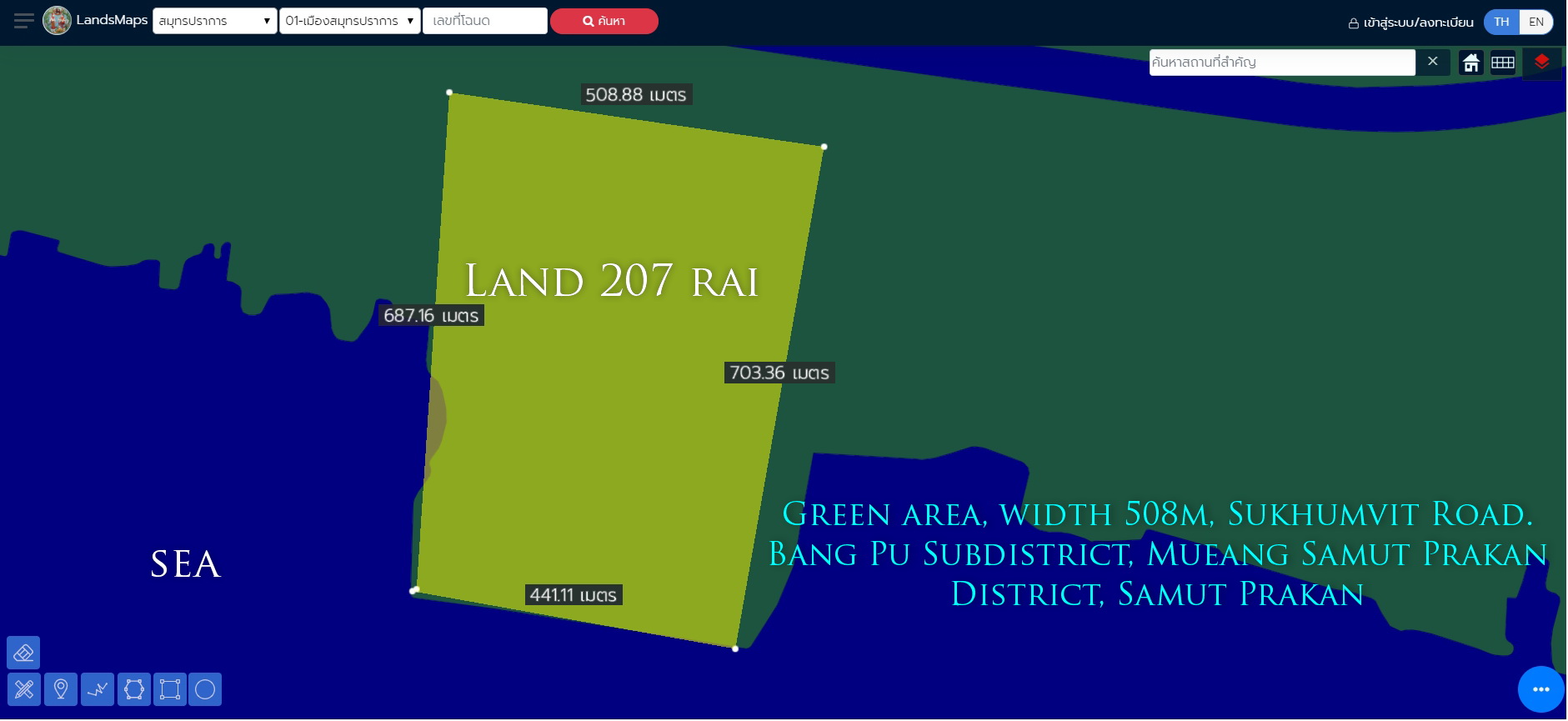 ✅ที่ดิน207ไร่ ติดทะเลบางปู พื้นที่สีเขียว หน้ากว้าง 500ม. ถนนสุขุมวิท ตำบล บางปู อำเภอเมืองสมุทรปราการ  สมุทรปราการ   รูปที่ 1