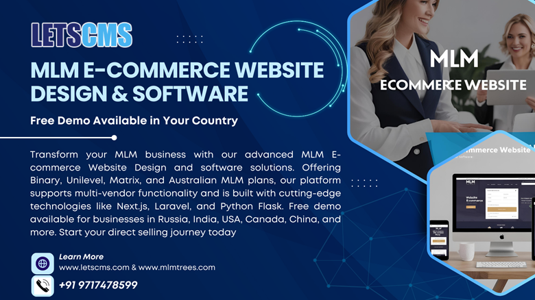 MLM E-commerce Website Design & Software: Free Demo Available in Your Country รูปที่ 1