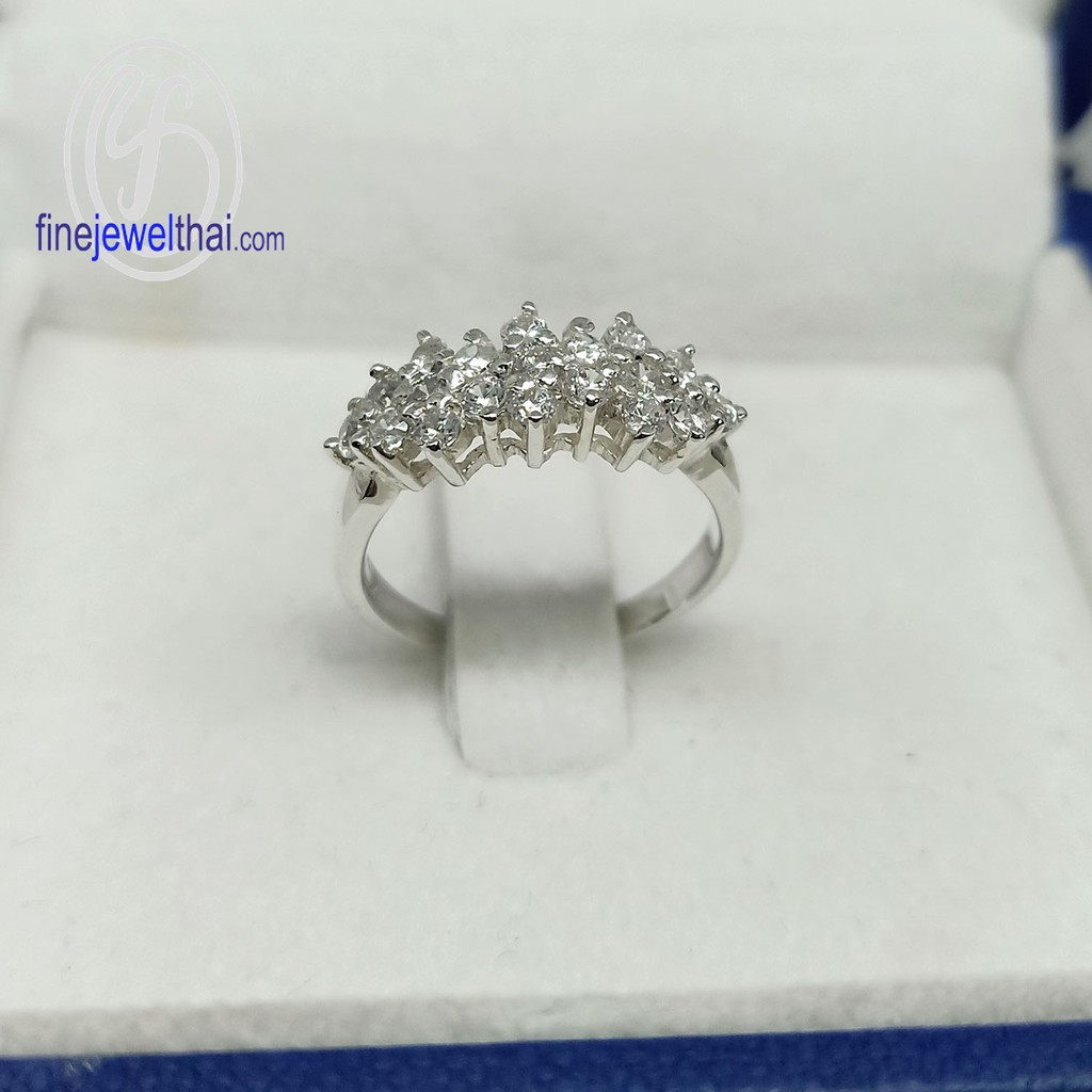 แหวนเพชรพรีเมี่ยม เกรดAAA วาวใสดุจเพชรแท้ ราคาพิเศษ พร้อมใบรับรอง - R1148cz รูปที่ 2