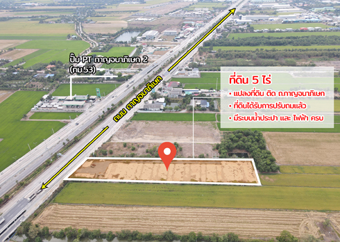 ขายที่ดิน ถนนกาญจนาภิเษก คลองพระอุดม ลาดหลุมแก้ว ปทุมธานี รูปที่ 4