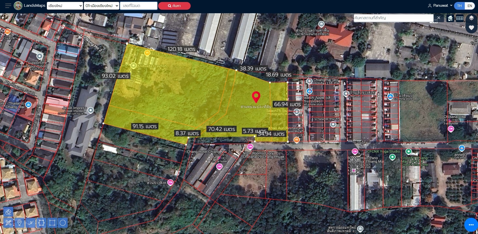 10 นาที Maya Nimman Central.Fes แยกรวมโชค ที่ดิน อ.เมืองเชียงใหม่ 10 ไร่ ที่ราคาดีที่สุด เปิดขายแล้ว เพียงวาละ 18,000 บาท  รูปที่ 1