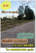 ขายที่ดินติดถนนคอนกรีต ขนาดเนื้อที่100ตรว. 