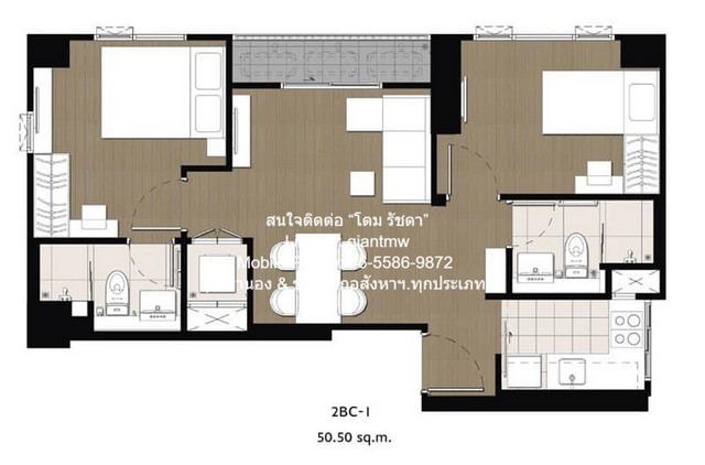 Condo The Privacy Tha - Phra Interchange 50 Square Meter  5500000 B. ใกล้ MRT ท่าพระ ราคาไม่แรง! รูปที่ 1