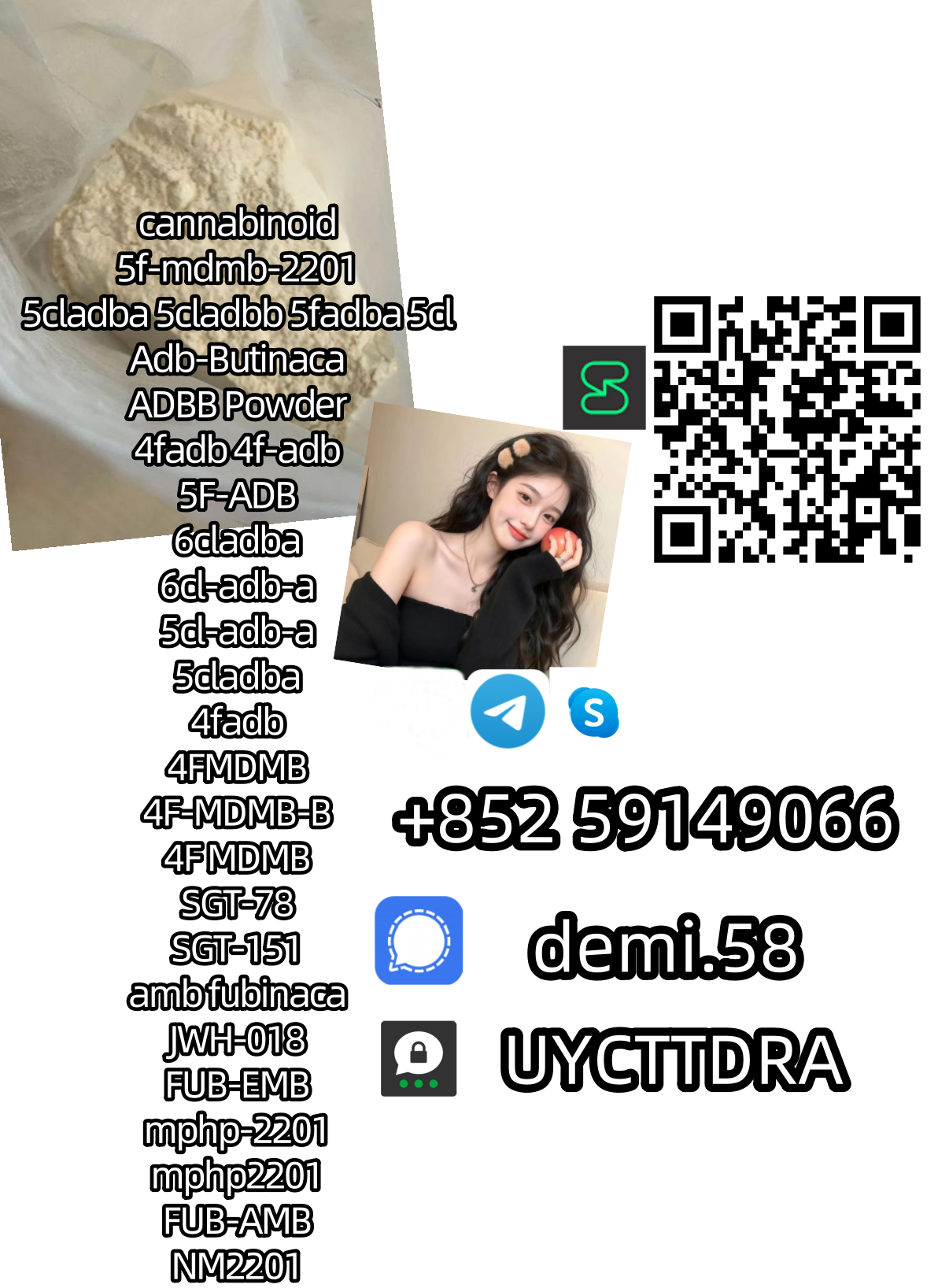 Secure your supply of 5CLADBA, 5F-MDMB-2201, 7ADD, JWH-250, SGT-78, 6CLADBA รูปที่ 1