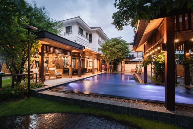 ขายบ้านเดี่ยว3ชั้น295 ตร.ว.ย่านรามอินทราวัชรพลเลียบด่วนสุขาภิบาล5เขตบางเขน พร้อมสระว่ายน้ำพร้อมอยู่ รูปที่ 1