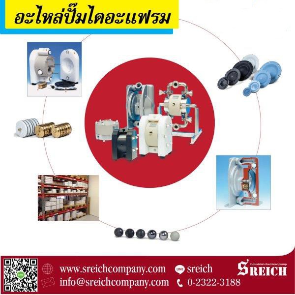 ขายอะไหล่ปั๊มไดอะแฟรมยุโรป spare part Diaphragm Pump รูปที่ 1