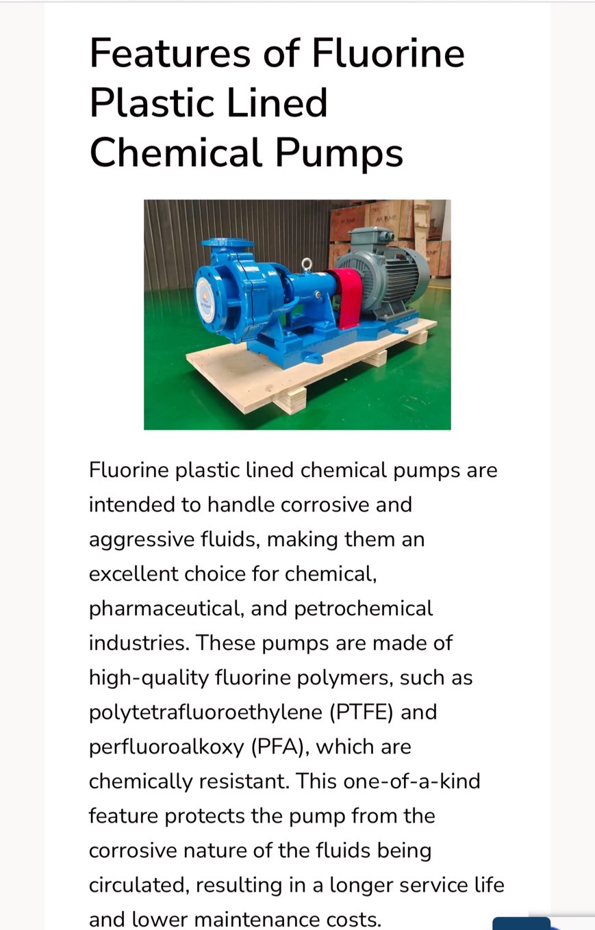 Fluoride plastic centrifugal pump brand Wolong รูปที่ 3