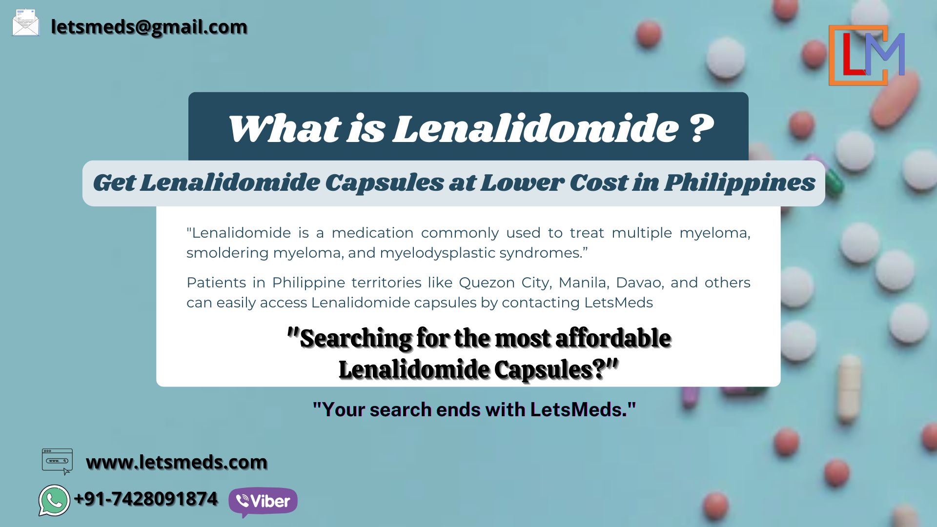 Lenalidomide Capsules Cost in Cebu City Philippines รูปที่ 1
