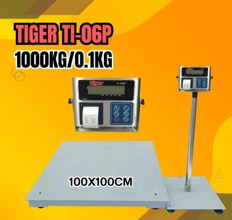 เครื่องชั่งดิจิตอลตั้งพื้นขนาดใหญ่ 1000Kg  แท่นชั่ง100x100cm. ยี่ห้อ TIGER รุ่น TI-06P รูปที่ 1