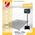 เครื่องชั่งแบบวางพื้น2000กิโลกรัม ค่าละเอียด 200 กรัม (0.2 กิโลกรัม) ZEPPER A12-ECS-B-1212-2000