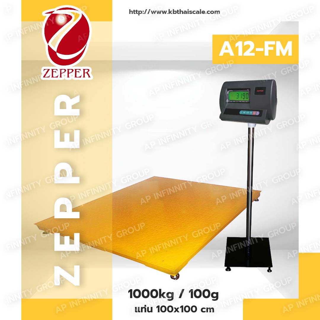เครื่องชั่งตั้งพื้นขนาดใหญ่1000kg ความละเอียด0.1kg ZEPPER A12-FM1010-1000  รูปที่ 1