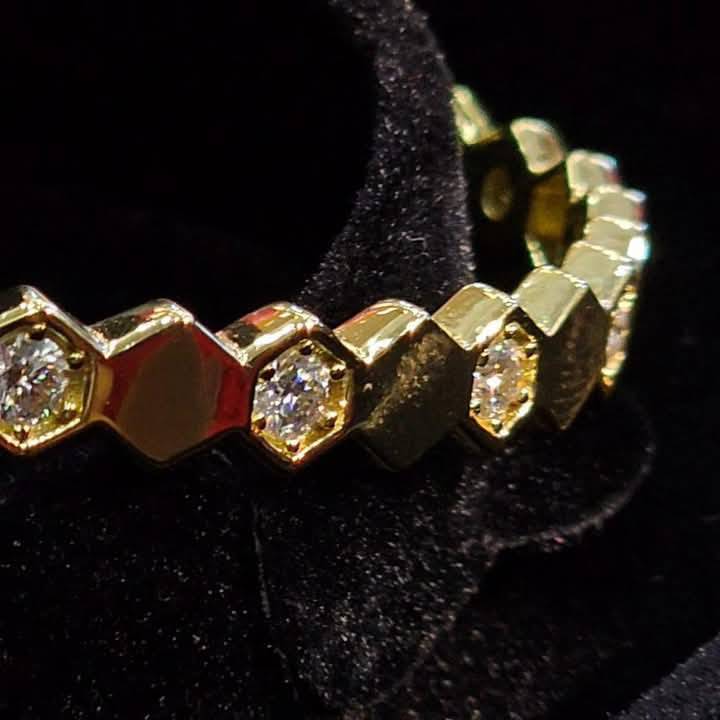 กำไลเพชร เพชรเรียบหรู เพชรงามๆ เพชรแท้ ขนาดกำลังดีใส่ได้ทุกวัน -ปุอามี่ Diamond Lap Rama2 (083-2469526) รูปที่ 3