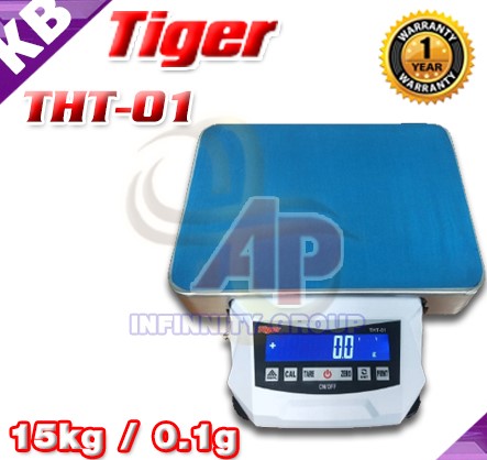 เครื่องชั่งดิจิตอลทศนิยม 1 ตำแหน่ง 15kg ความละเอียด 0.1g ยี่ห้อ TIGER รุ่น THT-01 รูปที่ 1