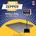 เครื่องชั่งดิจิตอลแบบวางพื้นขนาดใหญ่ 1 ตัน ค่าละเอียด 100 กรัม ยี่ห้อ ZEPPER รุ่น B6S Series ขนาดแท่นชั่ง 120x120cm