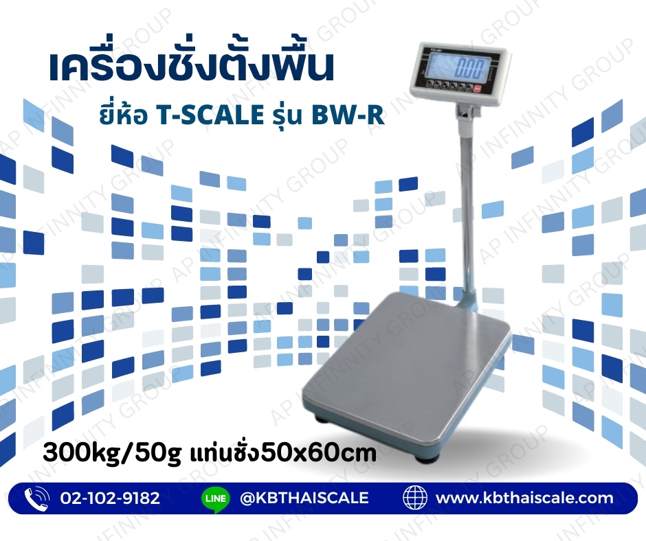 ตาชั่ง300กิโลกรัม ความละเอียด50g แท่น50x60cm. BW-5060-300 รูปที่ 1