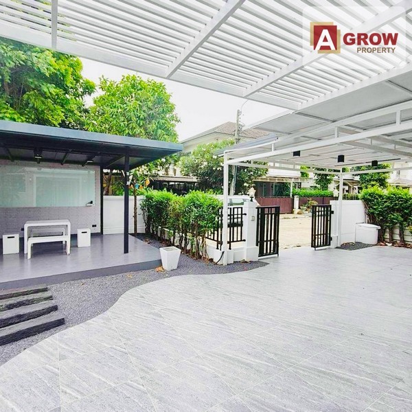 หมู่บ้านภัสสร วัชรพล-วงแหวน บ้านสวย จัดสวนให้พร้อมมุมนั่งเล่น เฟอร์นิเจอร์ครบพร้อมอยู่ รูปที่ 1