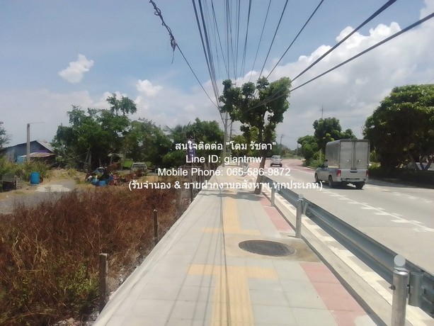 ที่ดิน ให้เช่าระยะยาวที่ดินแปลงใหญ่ 32-1-68 ไร่ ติดถนนหลวงแพ่ง (ลาดกระบัง) ราคา 600,000 บาท/เดือน 600000 -  ใหญ่ขนาด 32 Rai 1 NGAN 68 SQ.WA ใกล้ ห่าง สยาม พรีเมี่ยม เอาท์เล็ต กรุงเทพ ประมาณ 1.5 กม. ดีที่สุดในย่าน รูปที่ 1