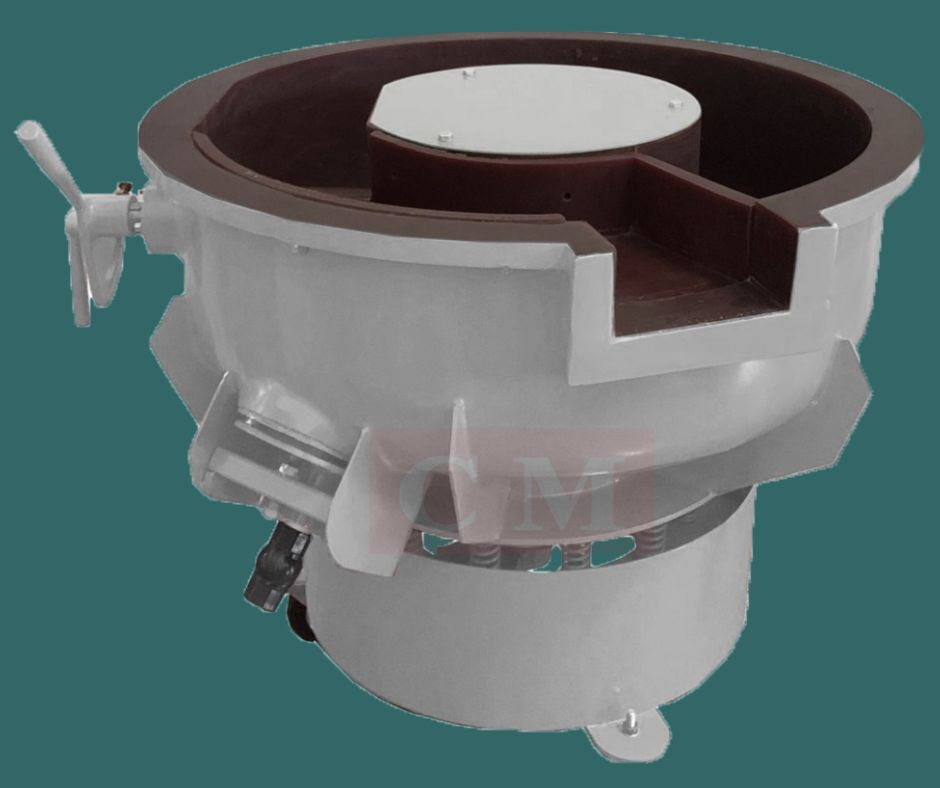   เครื่องขัดผิวโลหะแบบเขย่า (มีสะพานแยกชิ้นงาน) (Vibratory finishing machine with Separator)  รูปที่ 1