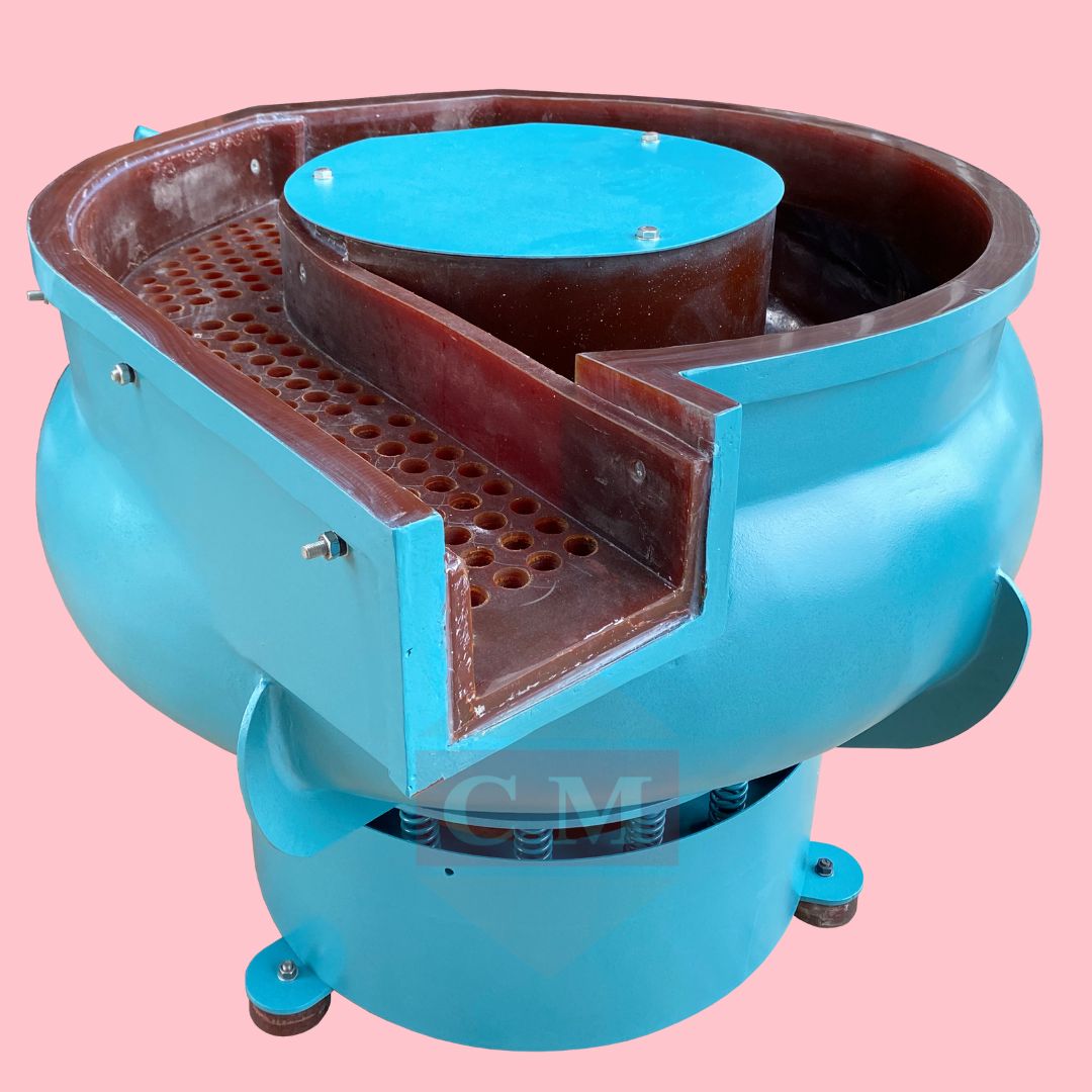   เครื่องขัดผิวโลหะแบบเขย่า (มีสะพานแยกชิ้นงาน) (Vibratory finishing machine with Separator)  รูปที่ 1