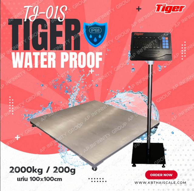 เครื่องชั่งตั้งพื้นขนาดใหญ่กันน้ำ  TI-01S แท่นชั่ง 100*100cm ฐานสแตนเลส(หัวไม่กันน้ำ) รูปที่ 1
