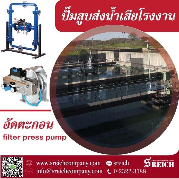 ปั๊มดูดน้ำเสียเข้าเครื่องบีบอัดตะกอน Filter press รูปที่ 3
