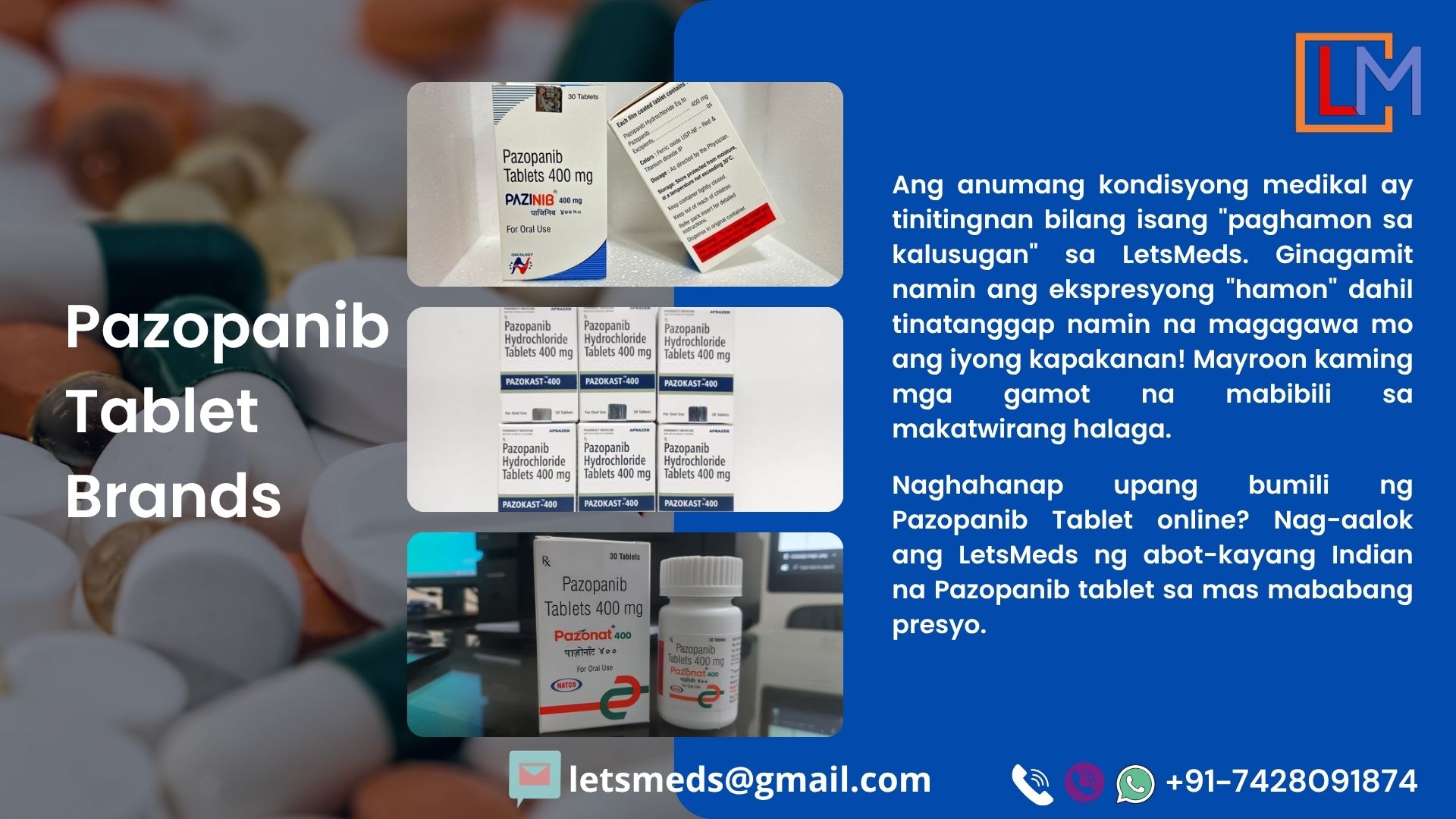 Purchase Pazopanib Tablet Online Price Makati City Philippines รูปที่ 1