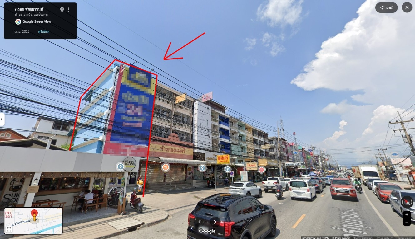 ขายถูกมาก!! อาคารพาณิชย์ 4.5 ชั้น ติดถนน หน้าตลาดบูรพา บางวัว บางปะกง ฉะเชิงเทรา ใกล้ทางด่วนและมอเตอร์เวย์ รูปที่ 1