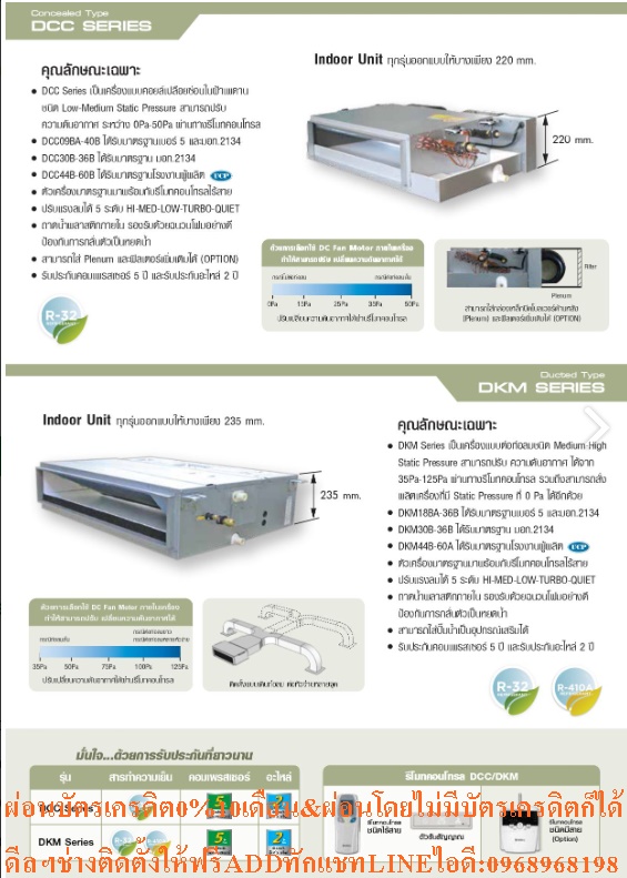AMENAแอร์เปลือยรุ่นDCC-B SERIESแบบต่อท่อลมR32ขนาด30000-60000BTUเครื่องปรับอากาศAMENAสินค้าใหม่ๆต้องสั่งเบิกจากศูนย์แท้ๆ100%PREORDERฟรีSOUNDBARลำโพงบูลทูธพกพา รูปที่ 5