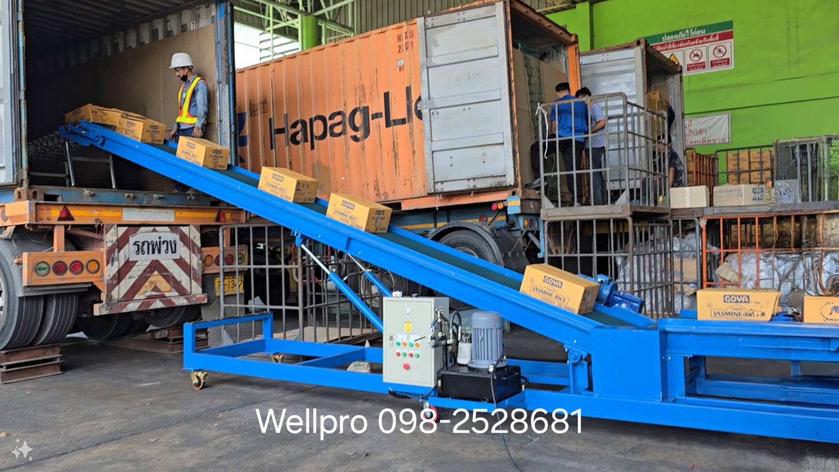 คอนเวเยอร์ลำเลียงกล่อง 40 kg.  ขึ้นตู้คอนเทนเนอร์  รูปที่ 4