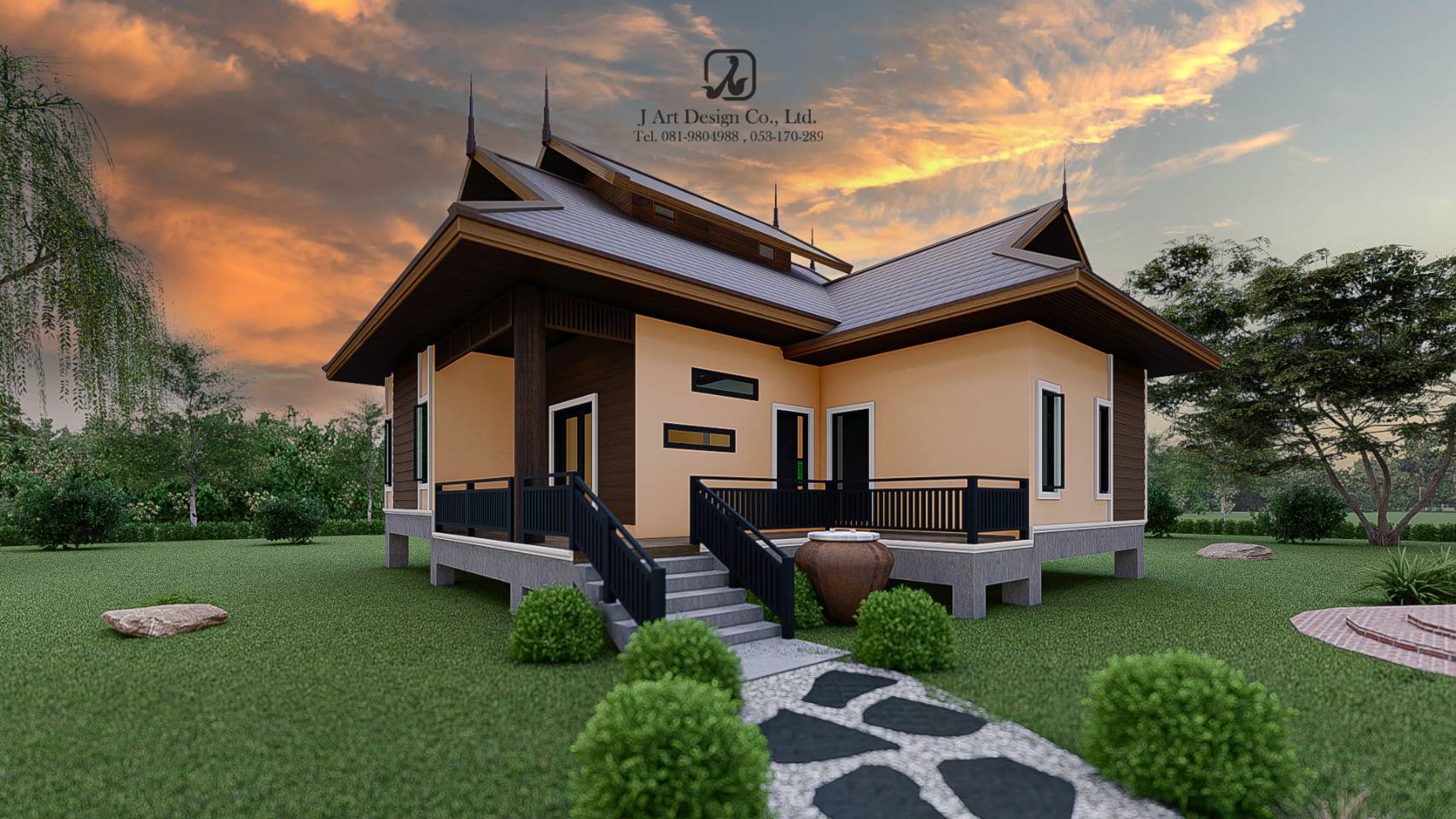 บ้าน ออกแบบบ้าน รับเหมาก่อสร้าง ออกแบบตกแต่งภายในบ้าน อาคาร บริการทั่วไทย รูปที่ 5