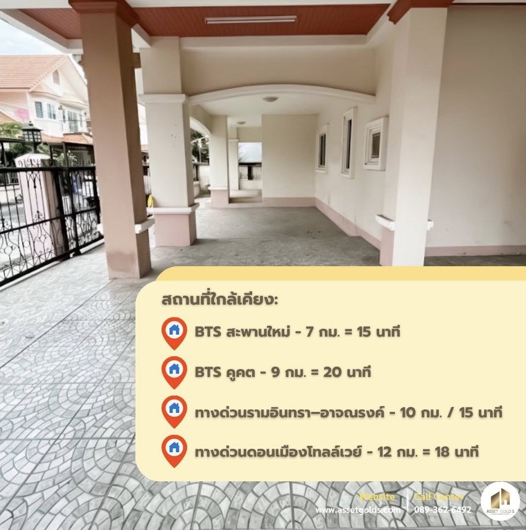 ขายด่วน ‼️ โปรโมชั่นพิเศษ 💒 บ้านเดี่ยว AC House สายไหม – หลังมุม 80 ตร.ว. รูปที่ 2