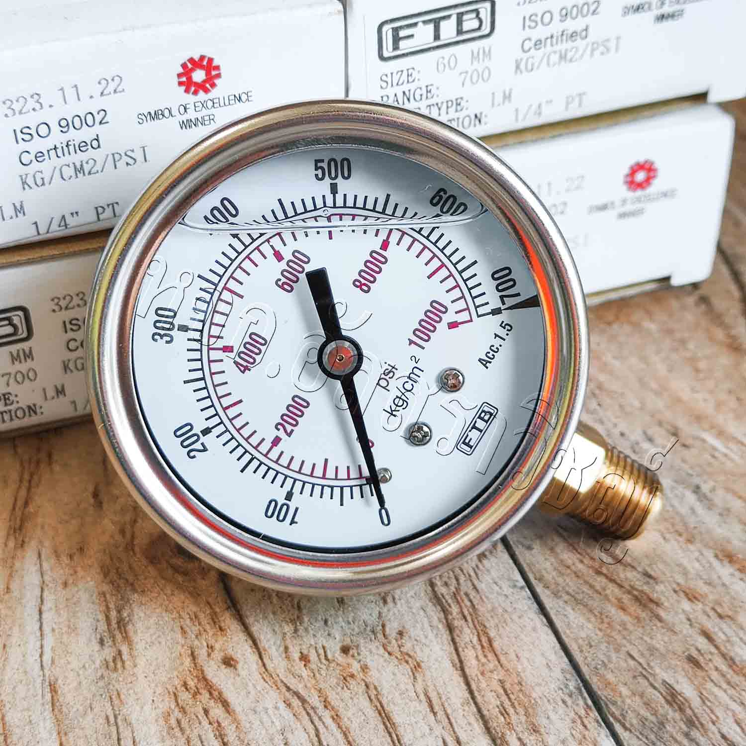 เกจวัดแรงดัน (Pressure Gauge) ขนาดหน้าปัด 2-1/2นิ้ว เกลียวขนาด1/4 วัดแรงดัน 0-700 kg/cm2 รูปที่ 3