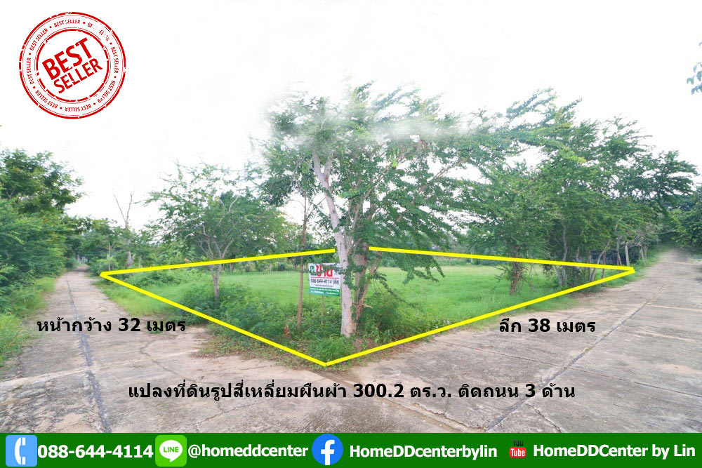 ที่ดิน 300 ตร.ว.ใกล้ทะเล เพชรบุรี ใกล้ หาดเจ้าสำราญ หาดปึกเตียน เพชรบุรี ในโครงการจัดสรร ติดถนนคอนกรีต 3 ด้าน รูปที่ 2