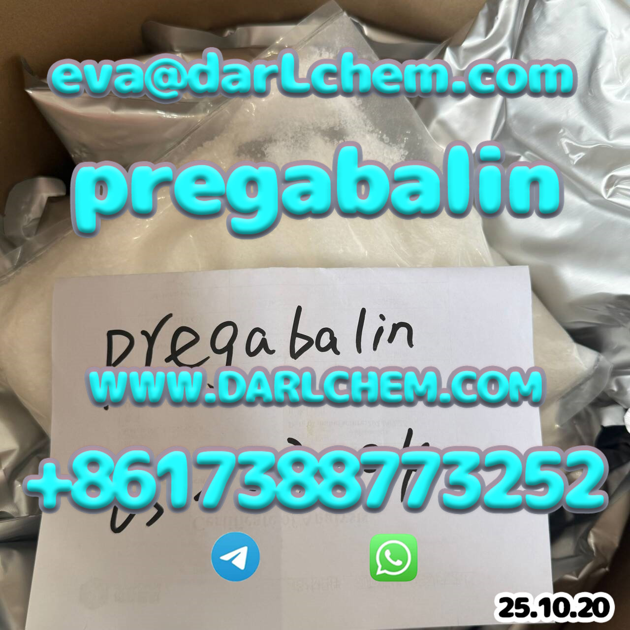 pregabalin crystals powder 148553-50-8 High Purity Chemical Pharmaceutical Intermediate Sulphate รูปที่ 4