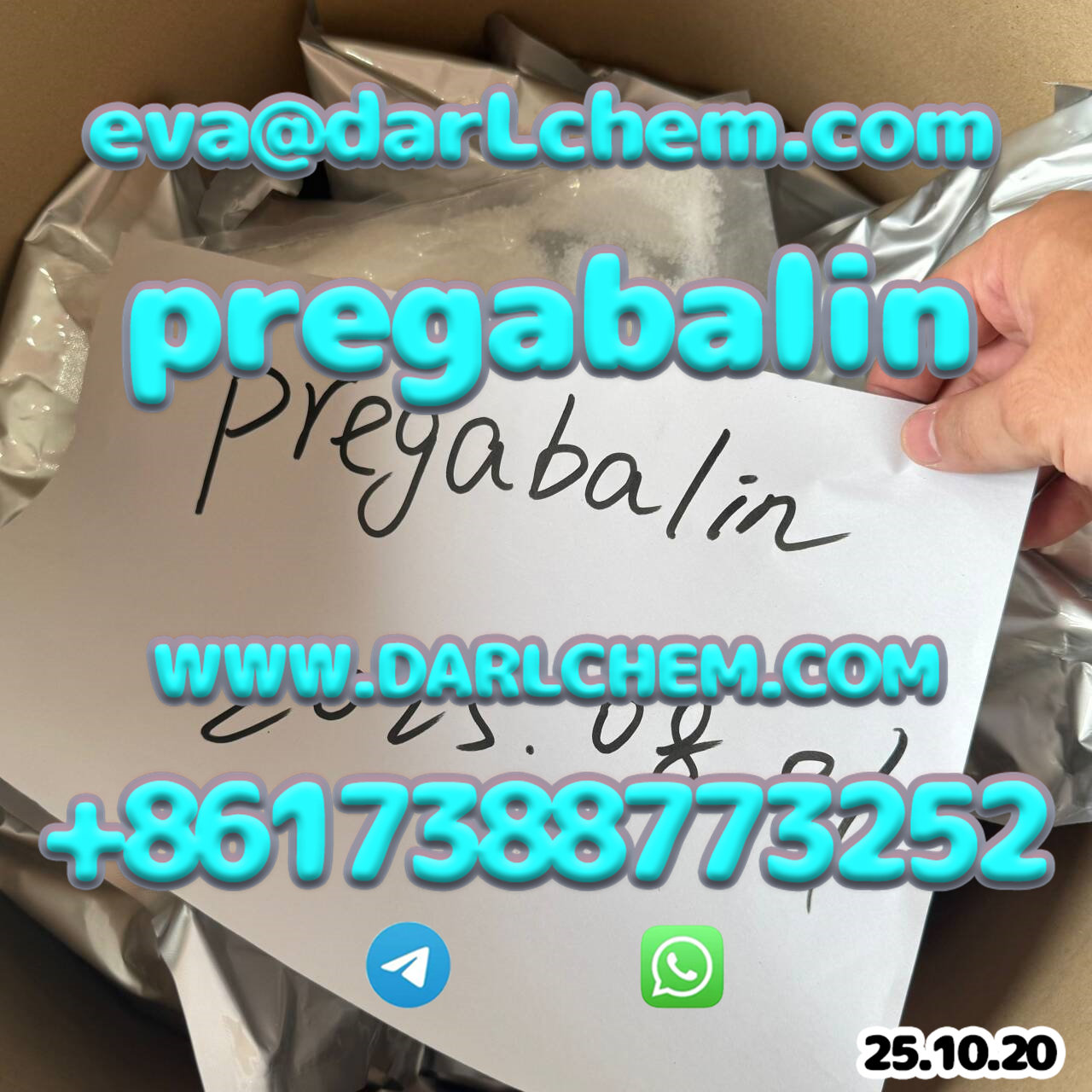 pregabalin crystals powder 148553-50-8 High Purity Chemical Pharmaceutical Intermediate Sulphate รูปที่ 3