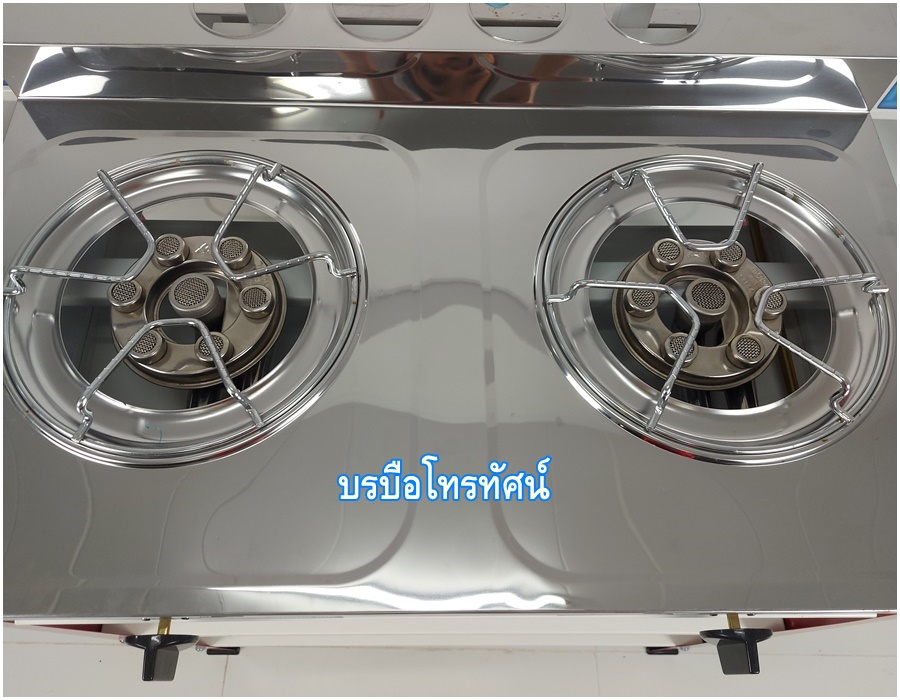 เตาแก๊สตั้งพื้น เตาชั้นหัวคู่UD-215ขาสีหน้าตาสแตนเลส .- รูปที่ 6