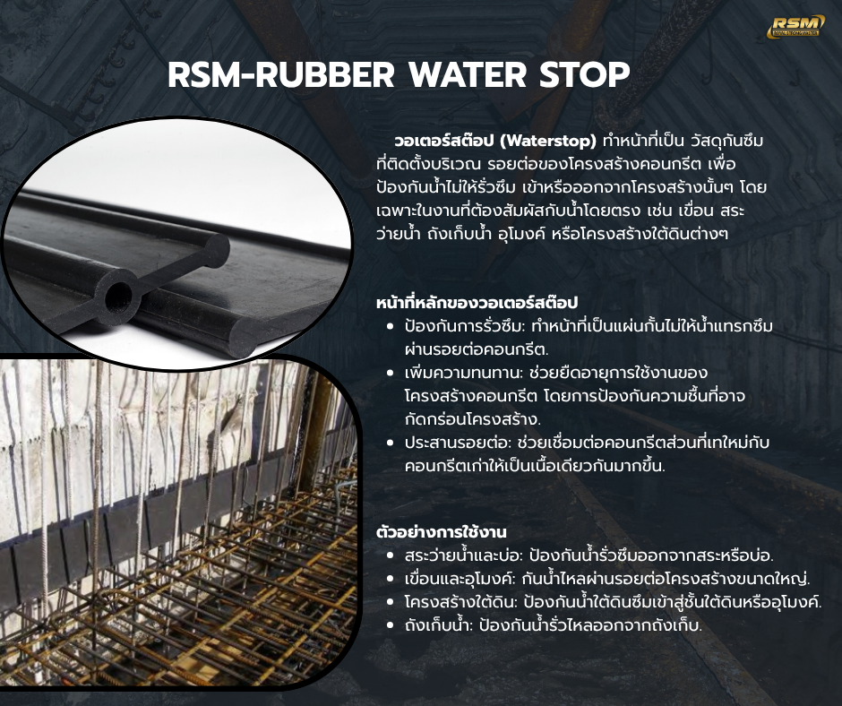 ยางกันซึม rsm-rubber waterstop  รูปที่ 2