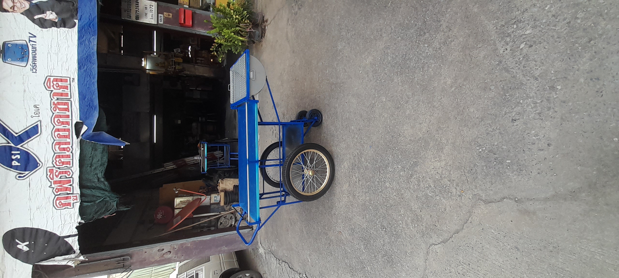 รถเข็นขายของมีเตาปิ้งย่าง ขนาดก65×ย110ซม. รูปที่ 2