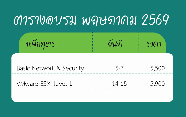 เปิดอบรมหลักสูตร VMWare Level 1 ที่ EZ-ADMIN Training Center รูปที่ 6