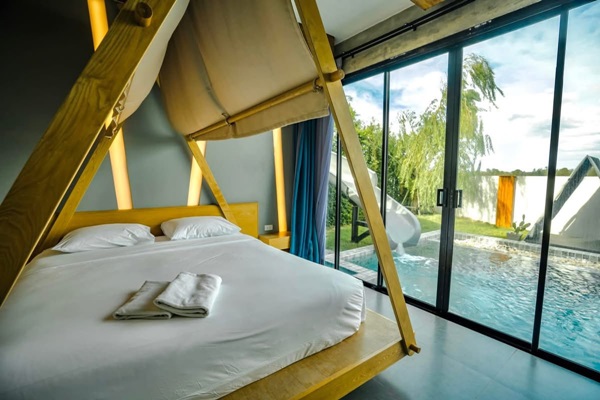 ขาย/ให้เช่า บ้าน Pool Villa หัวหิน 100 ตรว. ขนาด 4 ห้องนอน 4 ห้องน้ำ วิวภูเขา ห่างทะเล 5-10 นาที โทร 06-37515164 รูปที่ 6