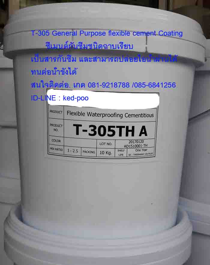 T 305 -C Standard Flexible Cementสามารถใช้ได้ทั้งสำหรับป้องกันการรั่วซึมและซ่อมแซมจุดที่รั่วจุดรอยแตกร้าว รูปที่ 4
