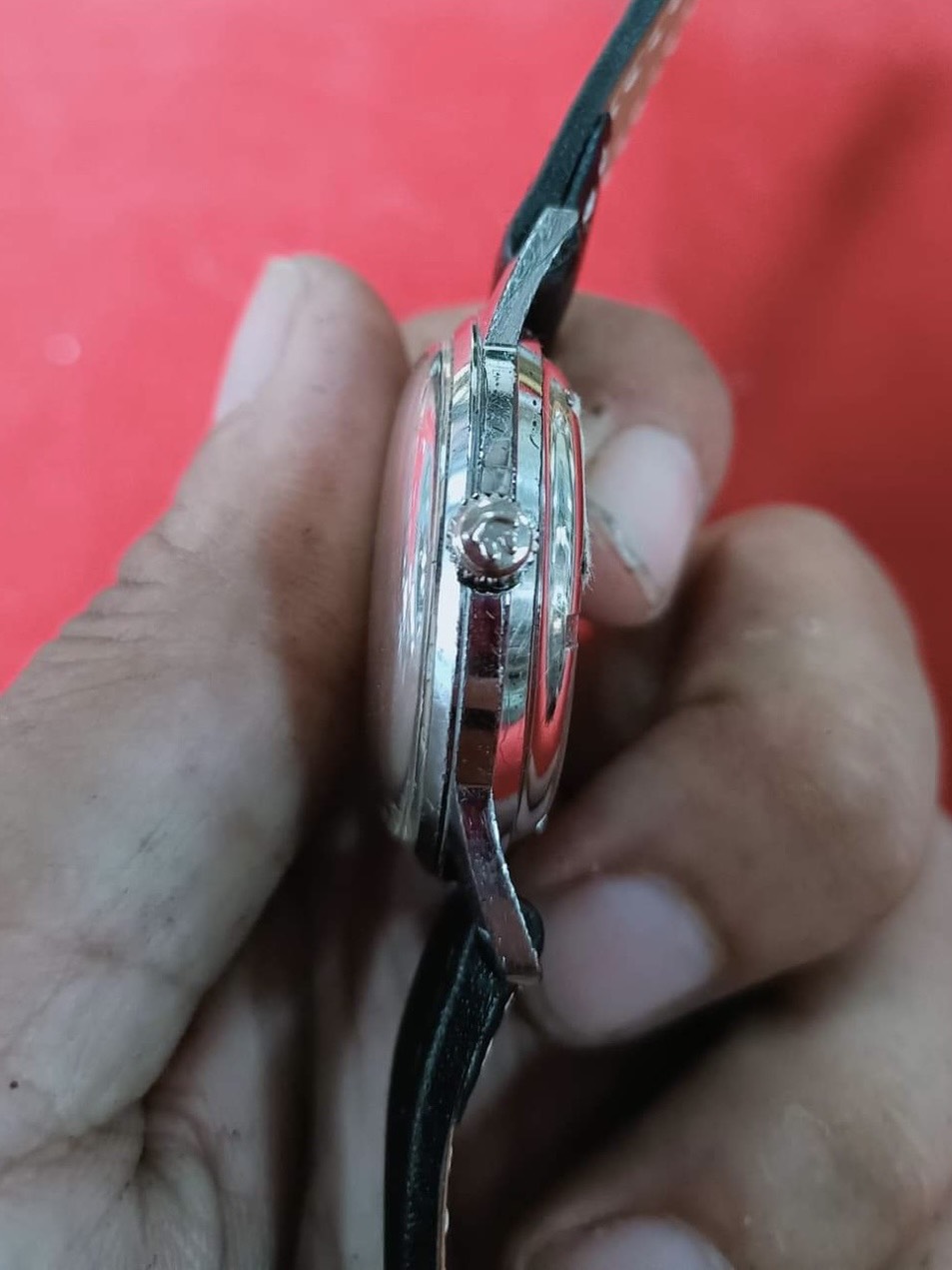 นาฬิกาข้อมือวินเทจ Elgin รุ่น Self-Winding 17Jewels หน้าปัดสีครีม 34mm รูปที่ 5