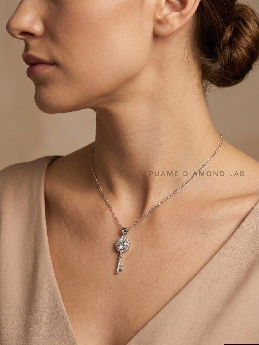 สร้อยคอเพชร ดีไซน์สวยทันสมัย ราคามิตรภาพ พร้อมใบรับประกันสินค้าที่ปุอามี่ Diamond Lab Rama2(095-8894732) รูปที่ 4